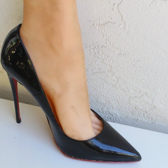 Christian Louboutin So Kate Black Patent Leather Pumps - Picture 3 of 9